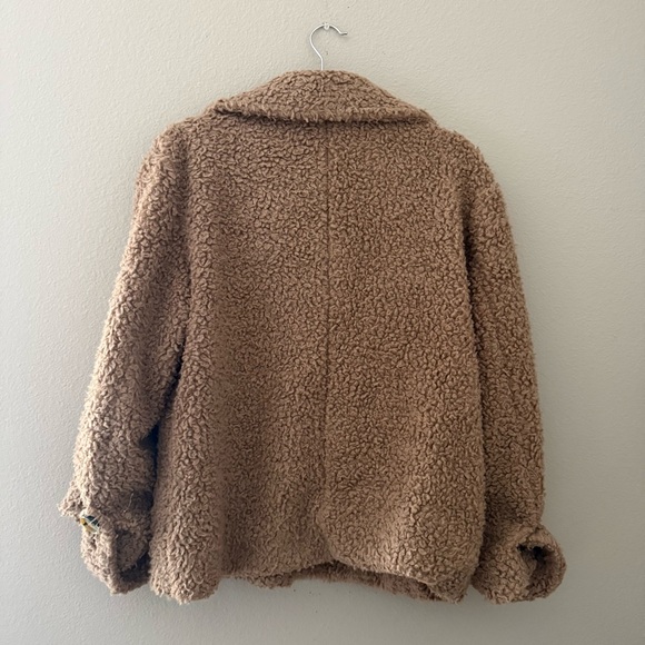 FREE PEOPLE So Soft Cozy Peacoat in Brown Size Small - Picture 10 of 13